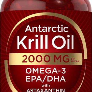 2000 mg Antarctic Krill Oil | 120 Softgels for Males and Ladies | Omega-3 with Astaxanthin | by Carlyle