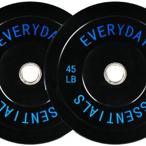 BalanceFrom 45 lbs Black Olympic Bumper Plates – Pair