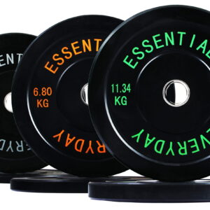 BalanceFrom Black Bumper Plate Set – Consists of Pairs of 10 lb, 15 lb, and 25 lb Plates