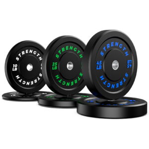 GIKPAL 160lb Olympic Bumper Plates – 2-Inch Weight Plates with Metal Hub, Eco-Pleasant Rubber for Influence Resistance & Ground Safety – Good for Excessive-Depth Coaching