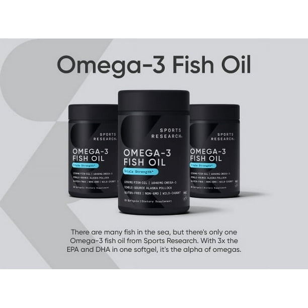 Sports activities Analysis Triple Energy Omega 3 Fish Oil Complement - 1250mg Omega 3 Fatty Acids, 60 Softgels