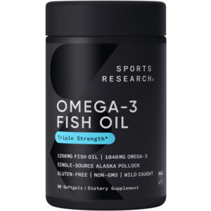 Sports activities Analysis Triple Energy Omega 3 Fish Oil Complement – 1250mg Omega 3 Fatty Acids, 60 Softgels